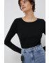 Gap longsleeve femei culoarea negru - Pled.ro