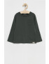 Gap Longsleeve din bumbac pentru copii culoarea verde material neted - Pled.ro