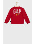 Gap longsleeve din bumbac pentru copii culoarea rosu cu imprimeu - Pled.ro