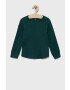 Gap longsleeve din bumbac pentru copii culoarea verde neted - Pled.ro