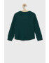 Gap longsleeve din bumbac pentru copii culoarea verde neted - Pled.ro