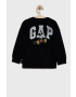 Gap longsleeve din bumbac pentru copii culoarea negru cu imprimeu - Pled.ro