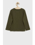 Gap longsleeve din bumbac pentru copii culoarea verde cu imprimeu - Pled.ro