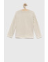 Gap longsleeve din bumbac pentru copii culoarea bej cu imprimeu - Pled.ro