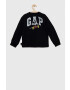 Gap longsleeve din bumbac pentru copii culoarea negru cu imprimeu - Pled.ro