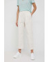 Gap pantaloni femei culoarea bej lat high waist - Pled.ro