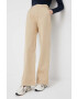 Gap pantaloni femei culoarea bej lat high waist - Pled.ro