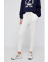 Gap Pantaloni femei culoarea alb - Pled.ro