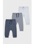 Gap Pantaloni bebe (3-pack) culoarea albastru marin - Pled.ro