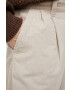 Gap pantaloni de catifea cord femei culoarea bej drept high waist - Pled.ro