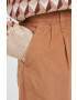 Gap pantaloni de catifea cord femei culoarea maro drept high waist - Pled.ro