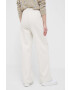 Gap pantaloni de trening culoarea bej lat high waist - Pled.ro