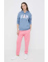 Gap pantaloni de trening culoarea roz neted - Pled.ro