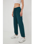 Gap pantaloni de trening femei culoarea verde neted - Pled.ro