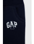 Gap pantaloni de trening pentru copii culoarea albastru marin cu imprimeu - Pled.ro