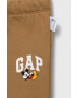 Gap pantaloni de trening pentru copii X Disney culoarea maro neted - Pled.ro