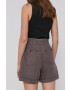 Gap Pantaloni scurți femei culoarea maro material neted high waist - Pled.ro