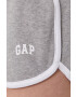 Gap Pantaloni scurți femei culoarea gri material neted medium waist - Pled.ro