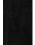 Gap pantaloni scurti din in culoarea negru neted high waist - Pled.ro