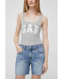 Gap pantaloni scurti jeans femei neted medium waist - Pled.ro