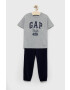 Gap pijama copii culoarea gri cu imprimeu - Pled.ro