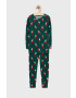 Gap pijamale de bumbac pentru copii culoarea verde modelator - Pled.ro