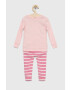 Gap pijamale de bumbac pentru copii culoarea roz modelator - Pled.ro