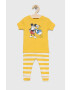 Gap pijamale de bumbac pentru copii x Disney culoarea galben modelator - Pled.ro