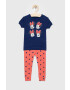 Gap pijamale de bumbac pentru copii x Disney culoarea albastru marin modelator - Pled.ro