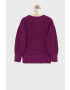 Gap pulover de bumbac pentru copii culoarea violet light - Pled.ro