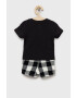 Gap set de bumbac pentru bebelusi culoarea negru - Pled.ro