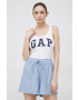 Gap top 2-pack femei culoarea albastru marin - Pled.ro