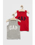 Gap tricou de bumbac pentru copii (2-pack) melanj - Pled.ro