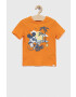 Gap tricou de bumbac pentru copii x Disney culoarea portocaliu cu imprimeu - Pled.ro