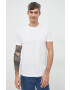 Gap tricou din bumbac culoarea alb neted - Pled.ro