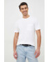 Gap tricou din bumbac culoarea alb neted - Pled.ro