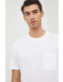 Gap tricou din bumbac culoarea alb neted - Pled.ro