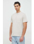 Gap tricou din bumbac culoarea bej neted - Pled.ro