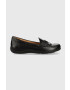 Geox mocasini din piele D VEGA MOC A femei culoarea negru cu toc plat D35DNA 043BC C9999 - Pled.ro