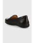 Geox mocasini din piele D VEGA MOC A femei culoarea negru cu toc plat D35DNA 043BC C9999 - Pled.ro