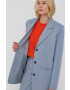 Gestuz blazer din amestec de in oversize neted - Pled.ro