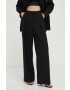 Gestuz pantaloni femei culoarea negru drept high waist - Pled.ro