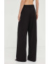 Gestuz pantaloni femei culoarea negru drept high waist - Pled.ro