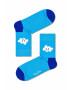 Happy Socks sosete Light Blue Cloud 1/2 Crew culoarea turcoaz - Pled.ro