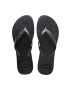 Havaianas slapi FANTASIA GLOSS femei culoarea negru cu toc plat 4145643.0006 - Pled.ro