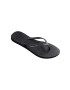 Havaianas slapi FANTASIA GLOSS femei culoarea negru cu toc plat 4145643.0006 - Pled.ro