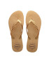 Havaianas slapi FANTASIA GLOSS femei culoarea auriu cu toc plat 4145643.0570 - Pled.ro