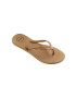 Havaianas slapi FANTASIA GLOSS femei culoarea auriu cu toc plat 4145643.0570 - Pled.ro