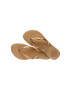 Havaianas slapi FANTASIA GLOSS femei culoarea auriu cu toc plat 4145643.0570 - Pled.ro