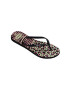 Havaianas slapi SLIM ANIMALS femei culoarea negru cu toc plat 4147964.0006 - Pled.ro